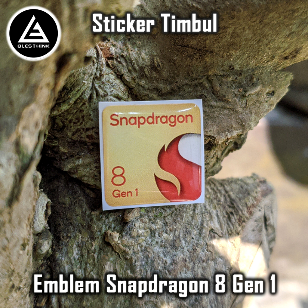 Stiker Timbul Emblem Snapdragon 8 Gen 1