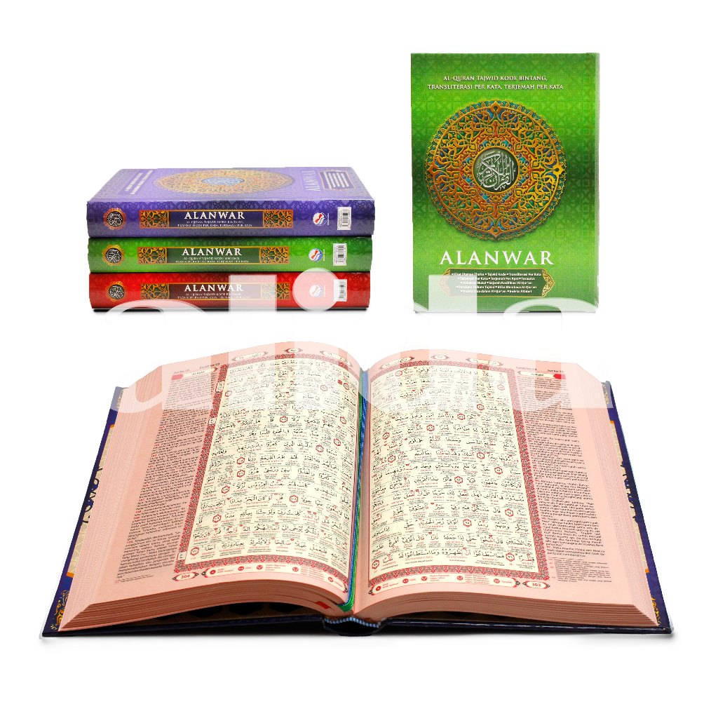 Alquran ALANWAR A4, Al-Quran Tajwid Arab-Latin-Terjemah Perkata Besar