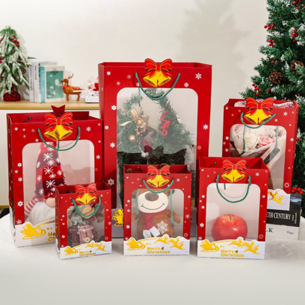 

Dijual Paperbag kado natal paperbag xmas paperpag Merry Christmas goodie bag - Merah 14X8X18CM Murah