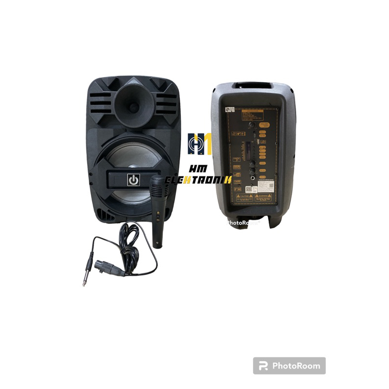 SPEAKER PORTABLE CRIMSON CRX-859 8 Inch Free Mic Kabel