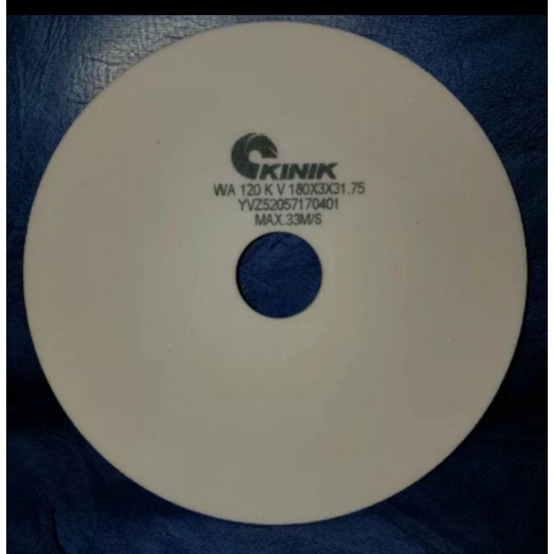 KINIK batu gerindaKINIK Grinding Wheel  WA 120 KV1ASize 180 x 3 x 31.75
