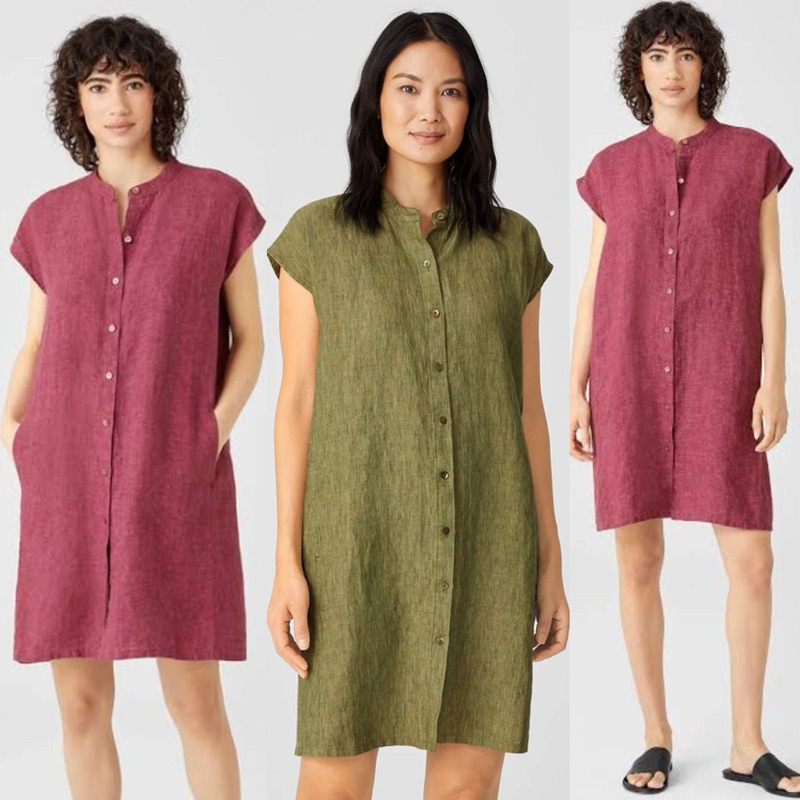 EILEEN FISHER LINEN SHIRT DRESS (SALE TARIK BENANG)