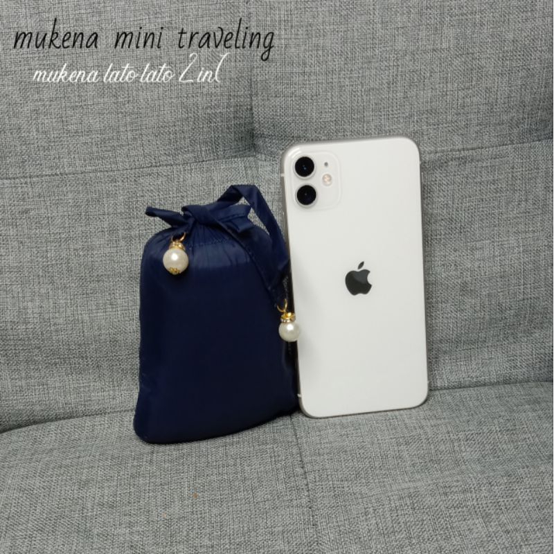 Mukena Mini Parasut Premium Korea 2in1 Praktis untuk Traveling, Ringan dan Nyaman dengan Sejadah Kec