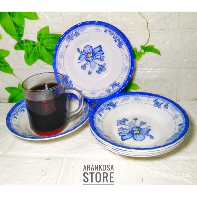 turun harga 1/2 lusin 6 pcs TATAKAN melamin motif bunga buat tatakan gelas/ tatakan gelas teh/tataka