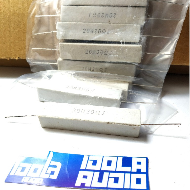 Resistor Kapur 20 Watt (Variasi 4.7 ohm - 47 ohm) | Resistor Kapur 20W