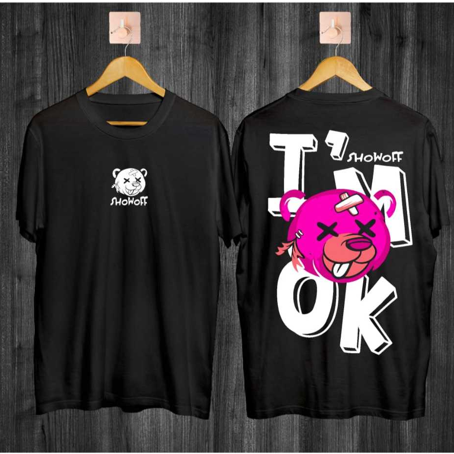 Baju Kaos Tshirt Distro UNISEX Pria Wanita Cowok Cewek Lengan Pendek Terbaru Motif STAY HUMBLE IM OK