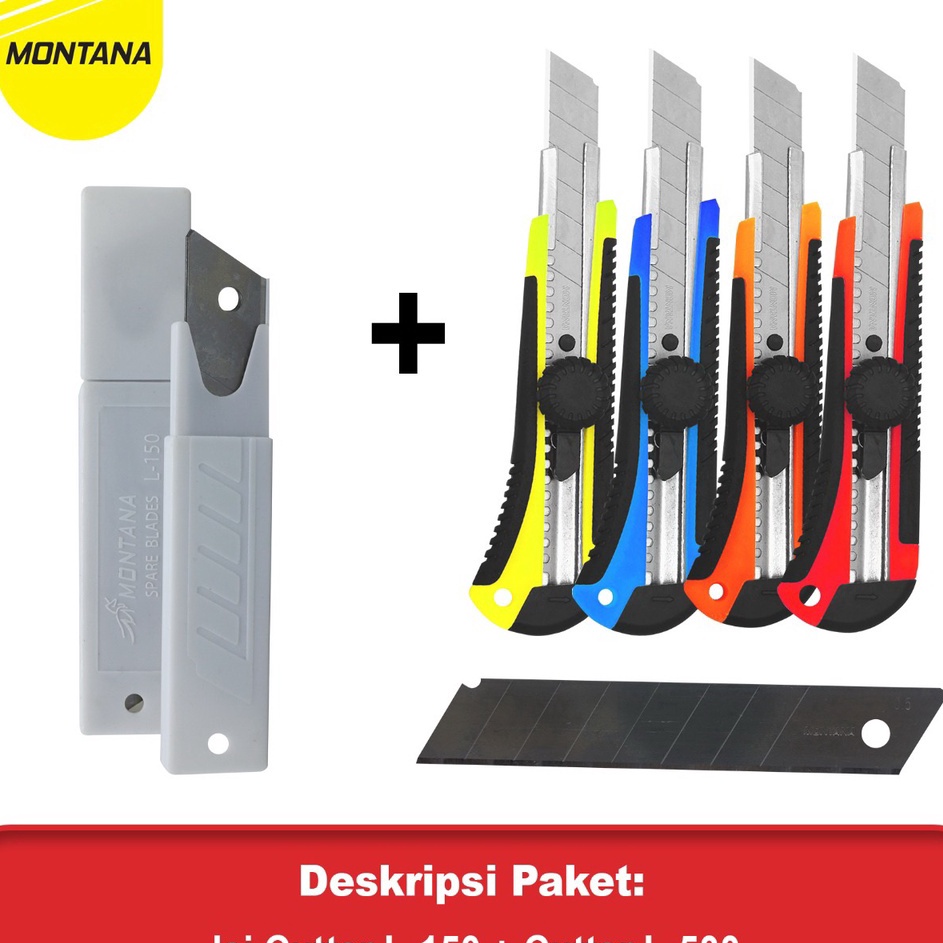 

Murah Banget MurahMurahATK Bundling Pisau Cutter CTL-550 + 1 set isi Cutter Montana L-150 Seller