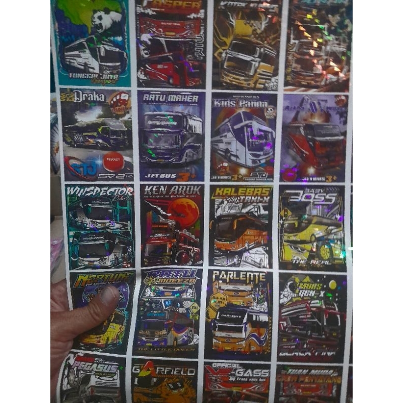 

STIKER BUS BASURI HOLOGRAM 1 LEMBAE ISI 30 KOTAK