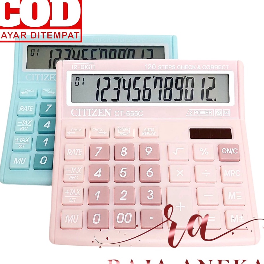

Terupdate KALKULATOR FANCY WARNA WARNI CALCULATOR CITIZEN 555N 555 N 555 C 555 COLOUR SERIES 12 DIGIT CHECK ULANG CHECK CORRECT BISA HITUNG ULANG ➟➬✢