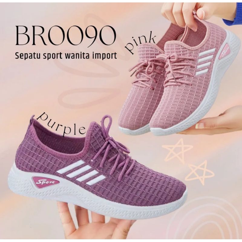 Sepatu Sneakers Korea | Sepatu Wanita Korea Nylon | Sepatu Sneakers Garis | Sepatu Sneakers Wanita G