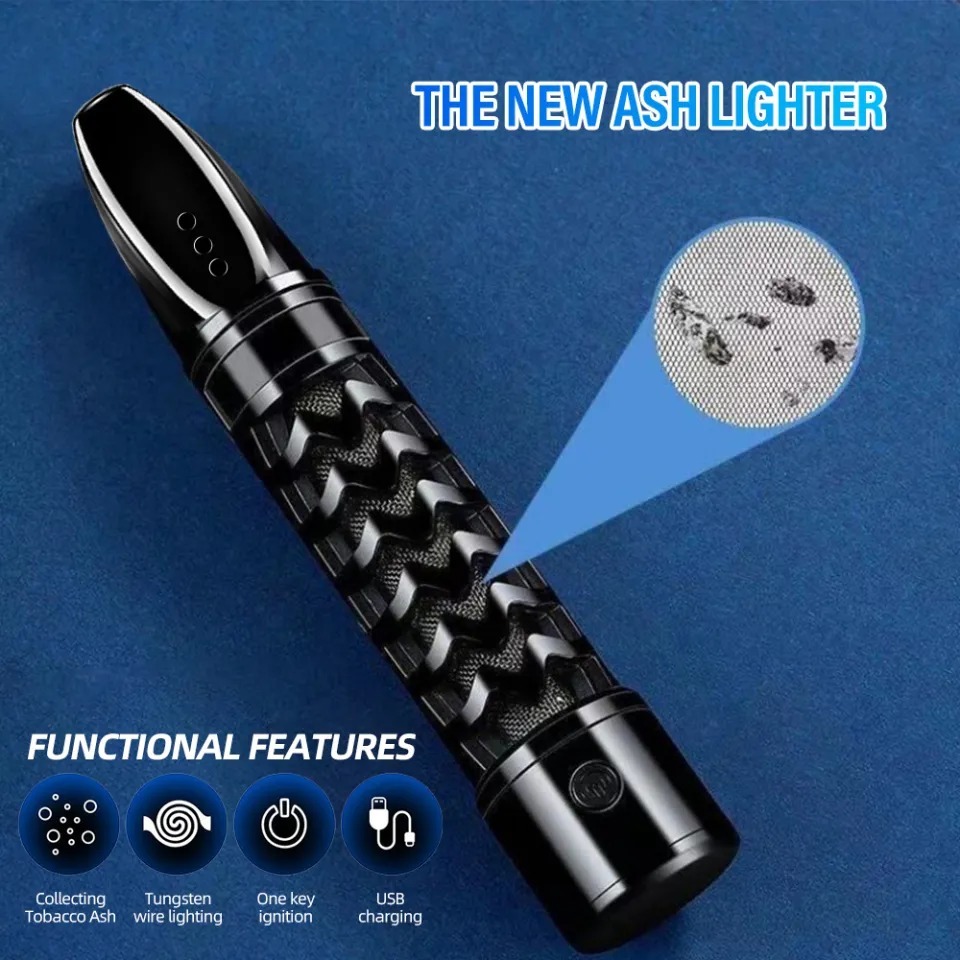 Asbak Rokok Portable dan Korek Api Elektrik Stick Holder Rokok ORIGINAL