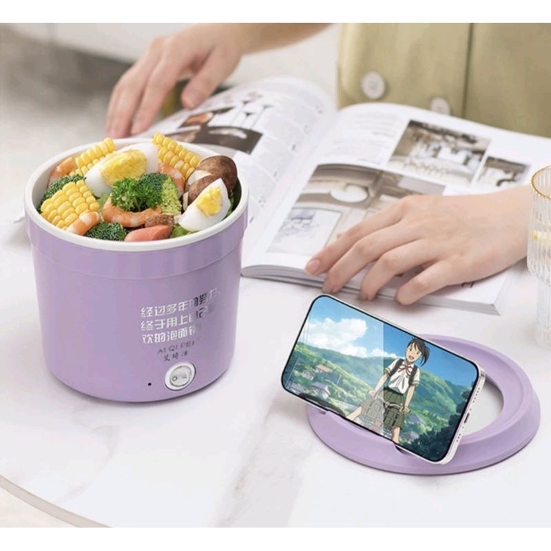 Panci Listrik Portable Serbaguna Mini Rice Cooker Panci Listrik Low Watt Magic Com Anti Lengket