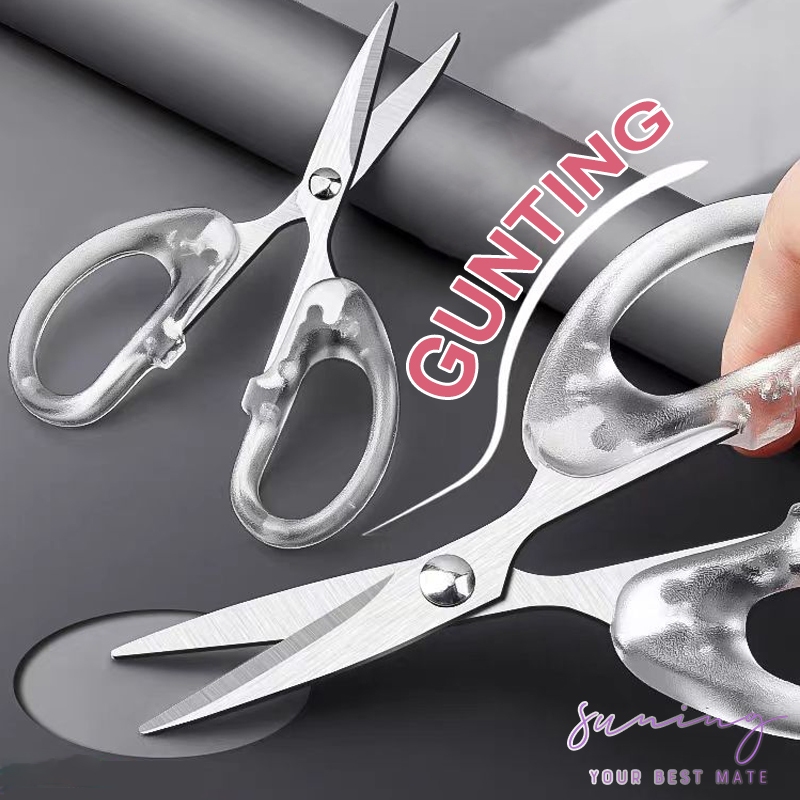 

Gunting Kertas Aesthetic Transparan Scissors Scrapbook Use - MIDORI F0091