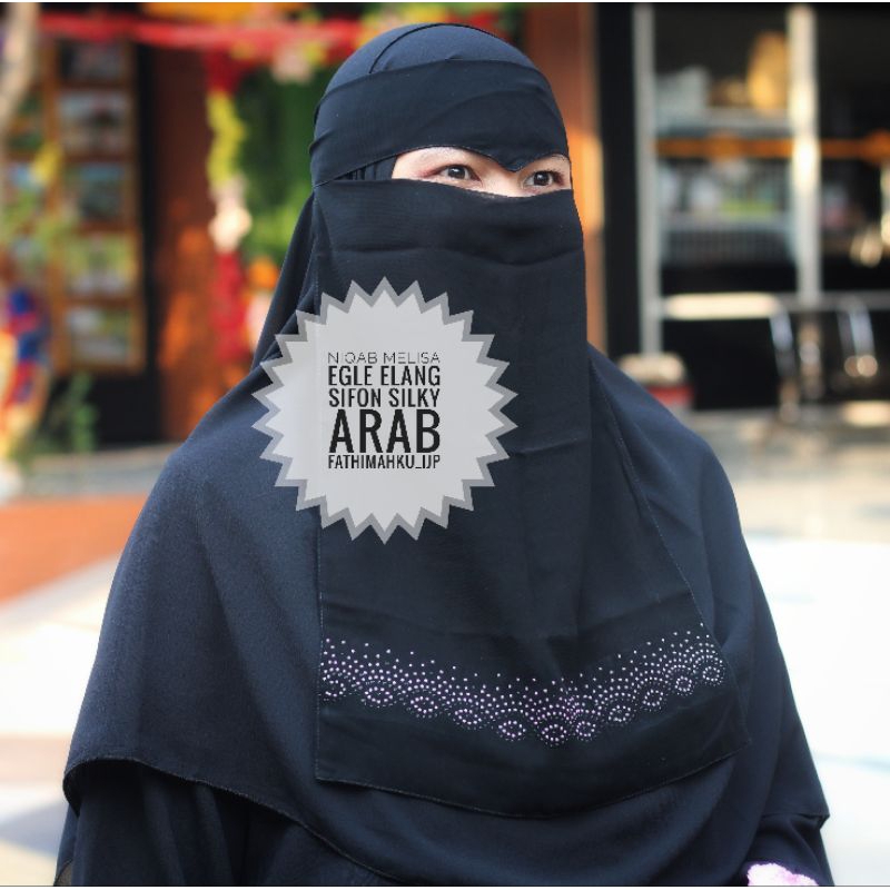 Niqab Elang Melisa Sifon Silky Arab/Niqob Bandana Couple Ibu dan Anak Termurah Viral
