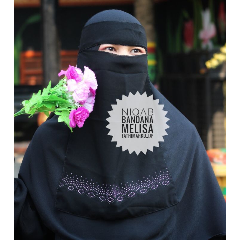 Niqab Bandana Melisa/Cadar Niqob Sifon Couple Anak dan Ibu Termurah Viral By fathimahku