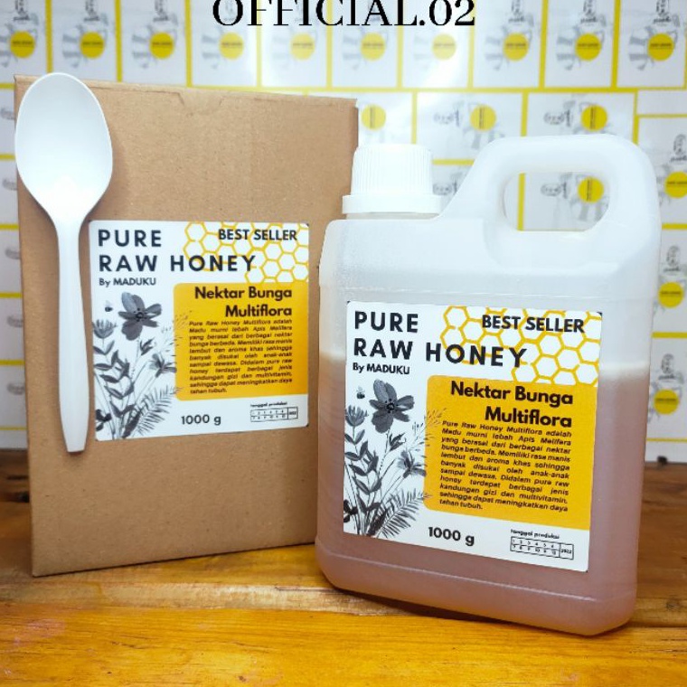 

[✆Y20\] Madu Multiflora 1.000gr Pure Raw Honey Stok Sedikit
