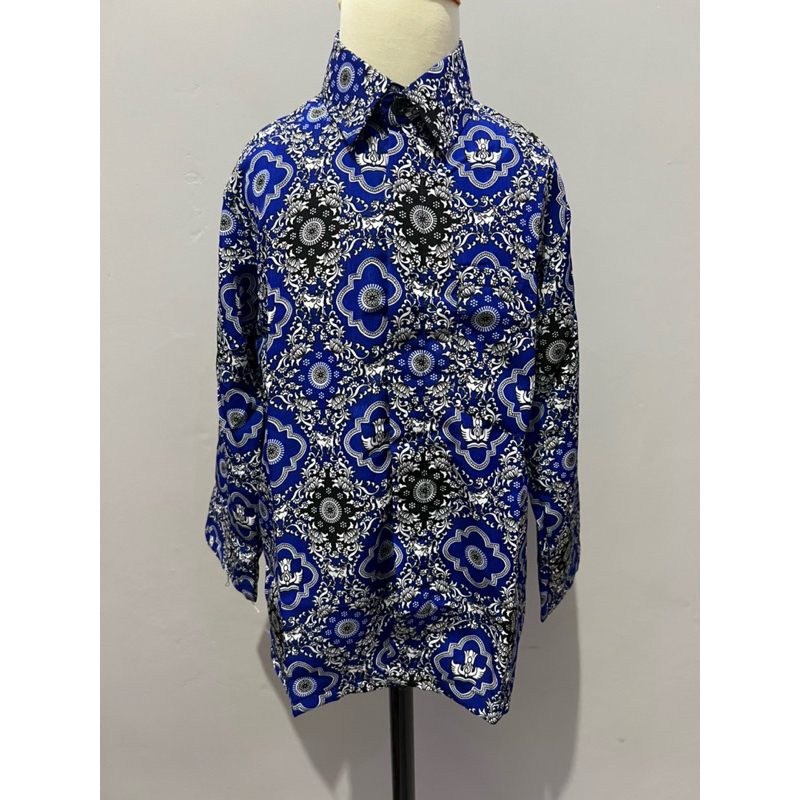 Seragam batik sd tunas harapan biru terbaru batik tunas harapan biru lengan panjang baju batik tunas