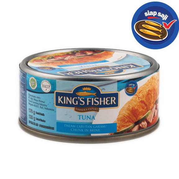 

[✸F18/] KtmStore King's Fisher Tuna dalam Air Garam Tuna in Brine Daging Tuna Makanan Kaleng 170 g [90]