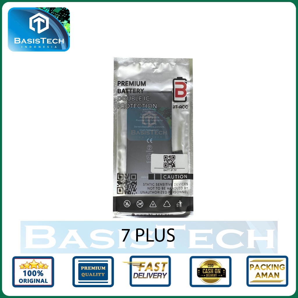 BATERAI FOR IPHONE 7 PLUS - BASISTECH BT-ACC DOUBLE IC POWER PROTECTION