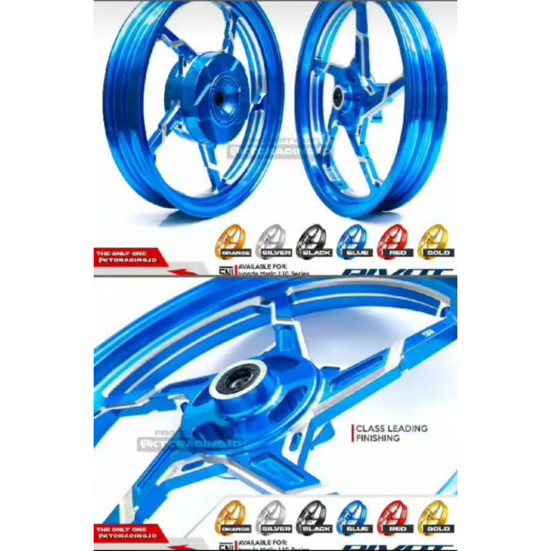 VELG KTC RACING PIVOT VARIO 110/BEAT/SCOPPY/SPACY TOW TONE PALANG 5/PELEK VELEK VELG SCOPPY/BEAT/VAR
