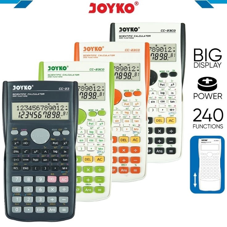 

Terbaru Calculator Kalkulator Joyko CC-23 Scientific 240 Functions Best Seller