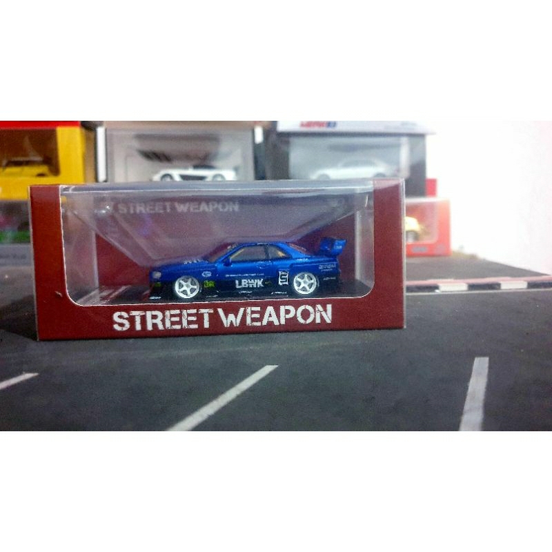 Diecast Street Weapon Nissan Skyline GTR ER34 R34 Biru segel