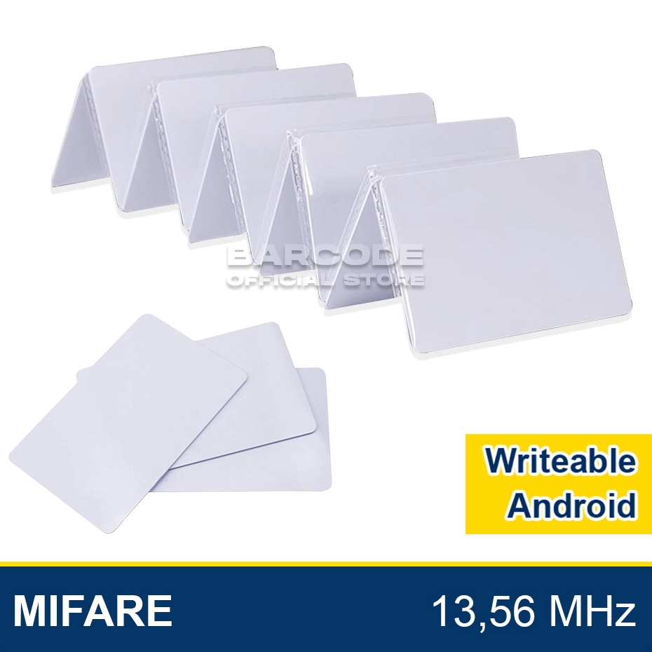 

Ready Stock Writable Mifare 13.56 MHz Kartu RFID PVC ID Polos Blank Card Android Rewritable Murah Banget