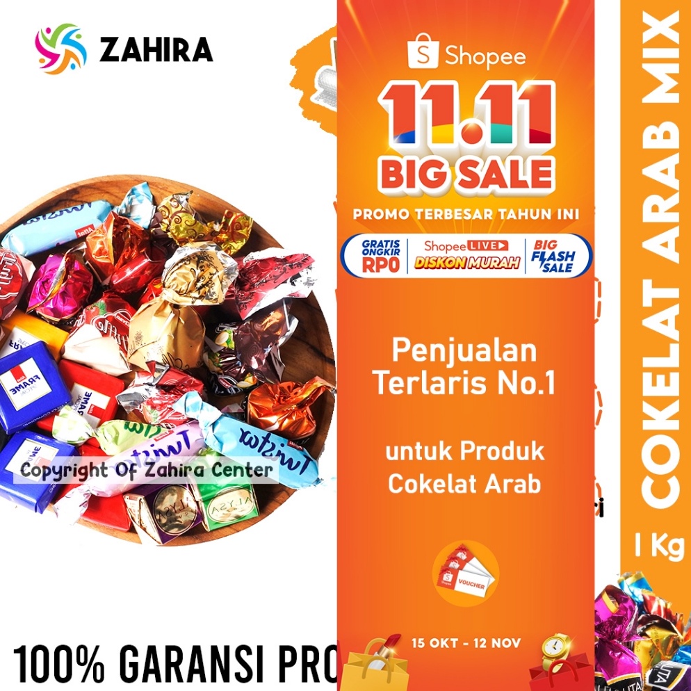 

[℗A49➢] COKELAT ARAB TURKI Premium 1Kg Pasti Fresh Cokelat Mix Untuk Camilan Mood Booster Dari Truffle Deluxe Diminati