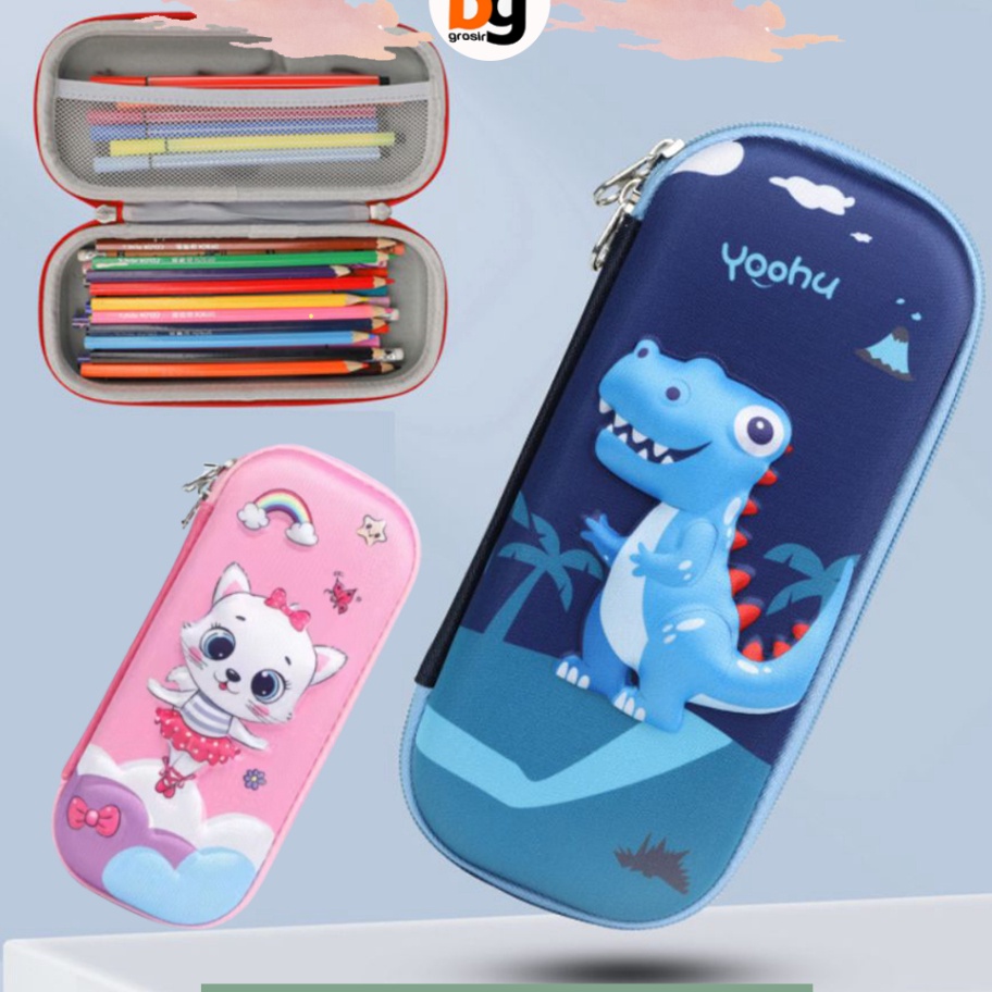 Terkini BG / COD / TEMPAT KOTAK PENSIL IMPORT PULPEN ANAK PEREMPUAN LAKI LAKI LUCU 3D TIMBUL AESTHET