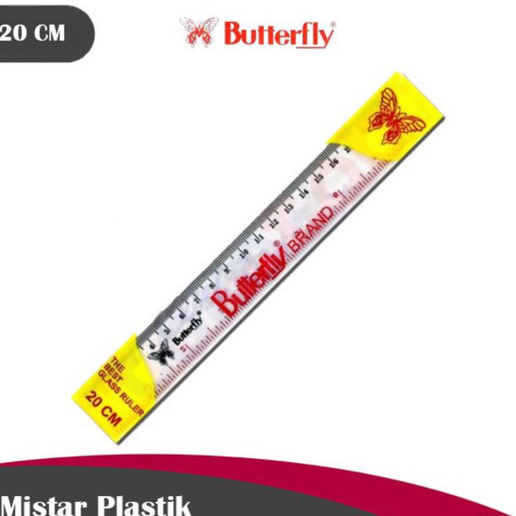 

Best Penggaris Plastik Butterfly 20 cm ( 1pak/12pcs ) Paling Popular