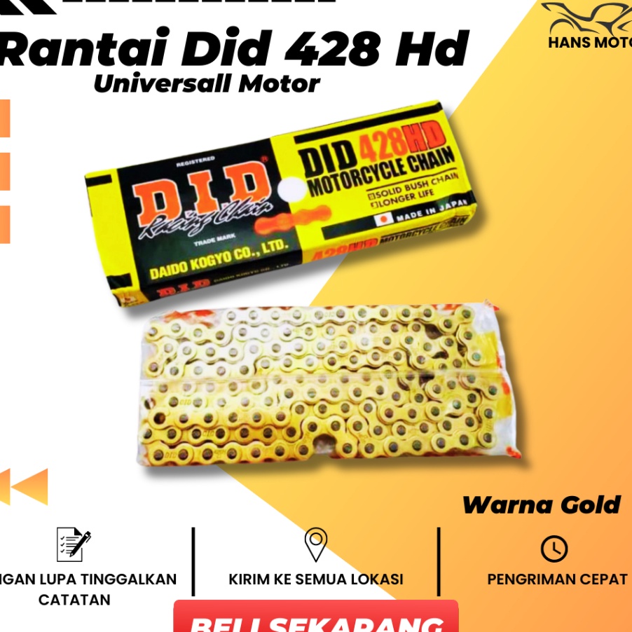 MODEL ZYI457 rantai DID 428 D 130L GOLD CBR 150 CB150 VIXION NINJA K45 NEW FACELIFT rante vixion cb1