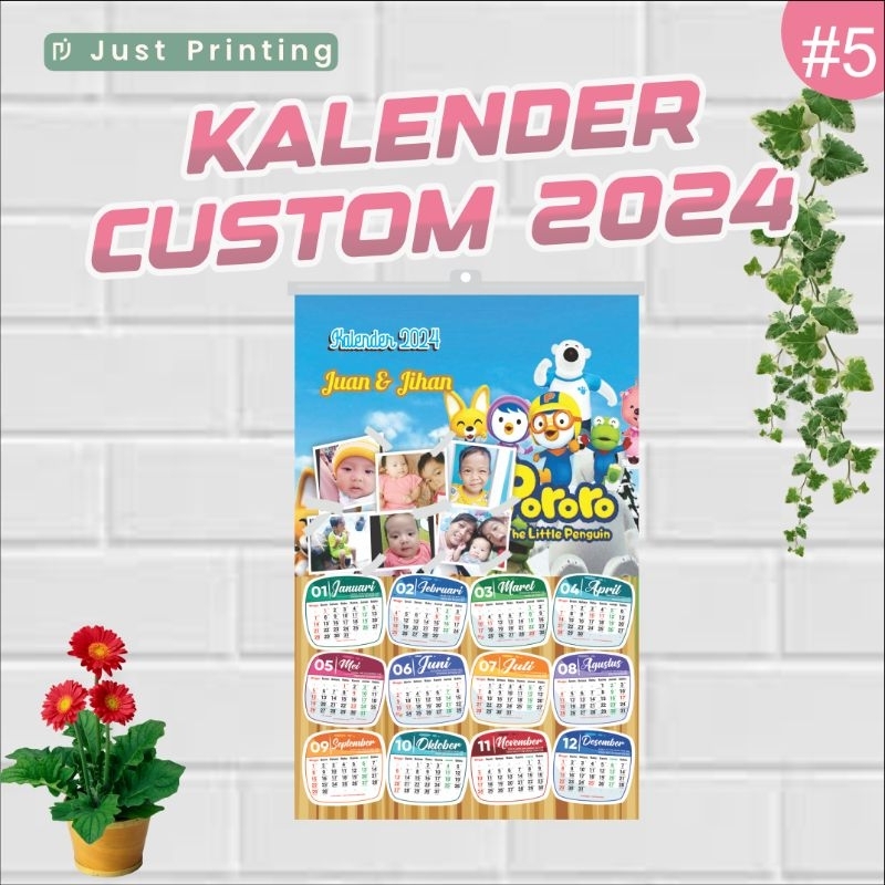 

kalender 2024 custom foto dan nama bisa satuan