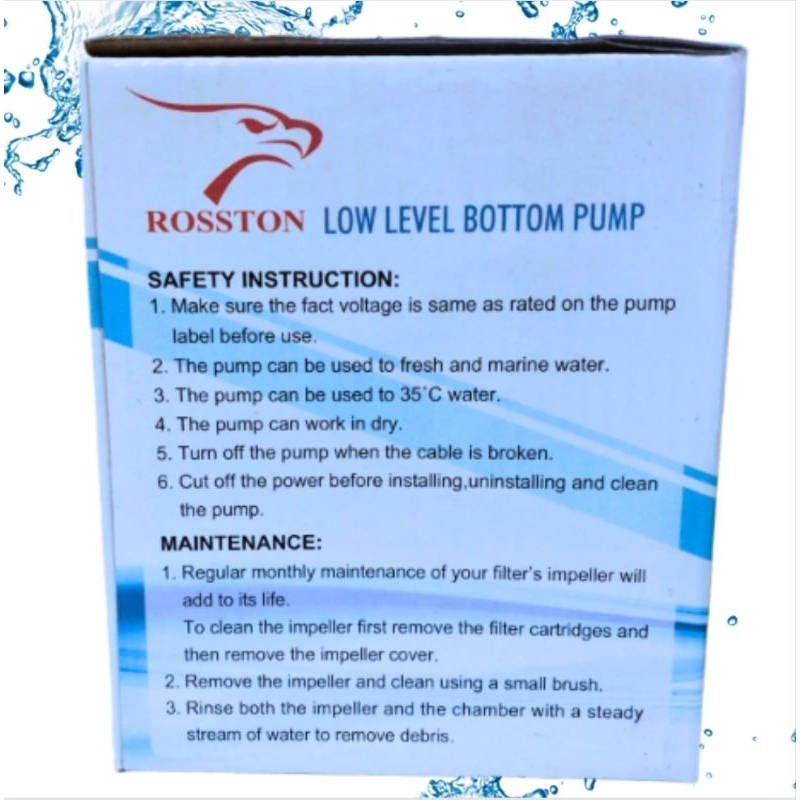 Pompa aquarium kolam ROSSTON PSP 2400 Submersible Pump