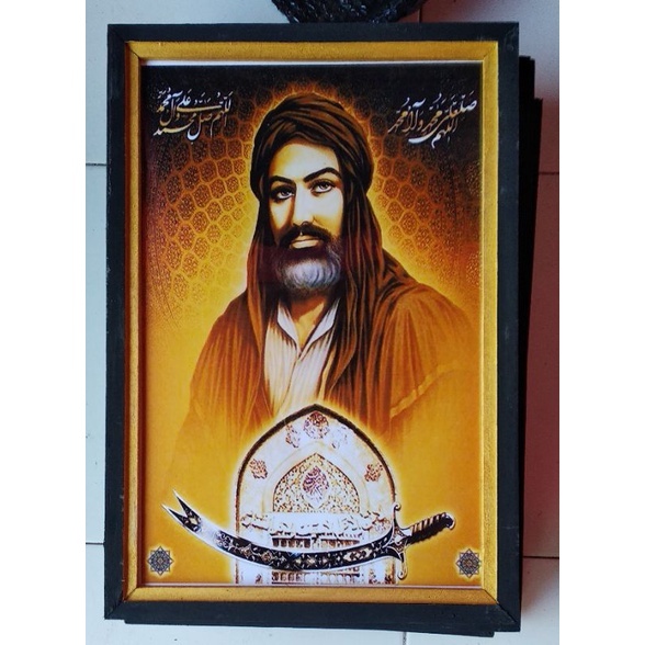 poster Sayidina Umar bin Khattab plus bingkai ukuran 53×35
