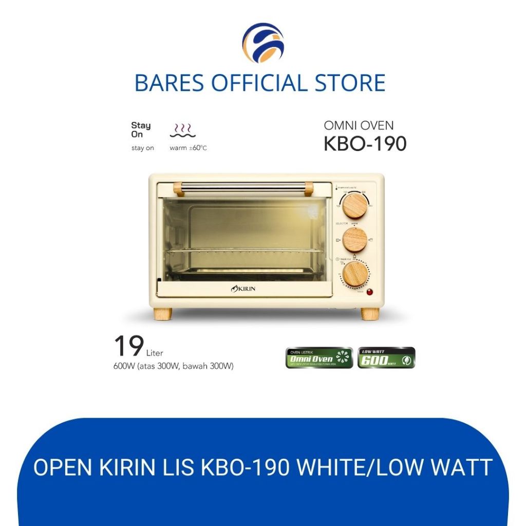 OVEN KIRIN LIS KBO-190 LOW WATT /OVEN LISTRIK KIRIN