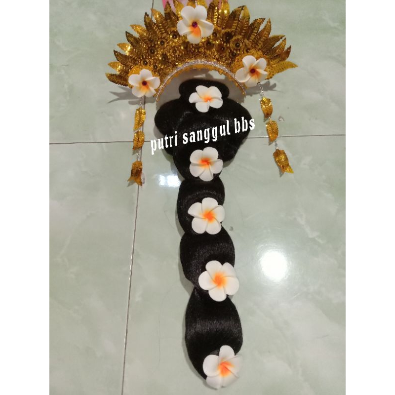 mahkota Bali anak dan sanggul Bali anak/mahkota adat/mahkota kreasi/hiasan sanggul