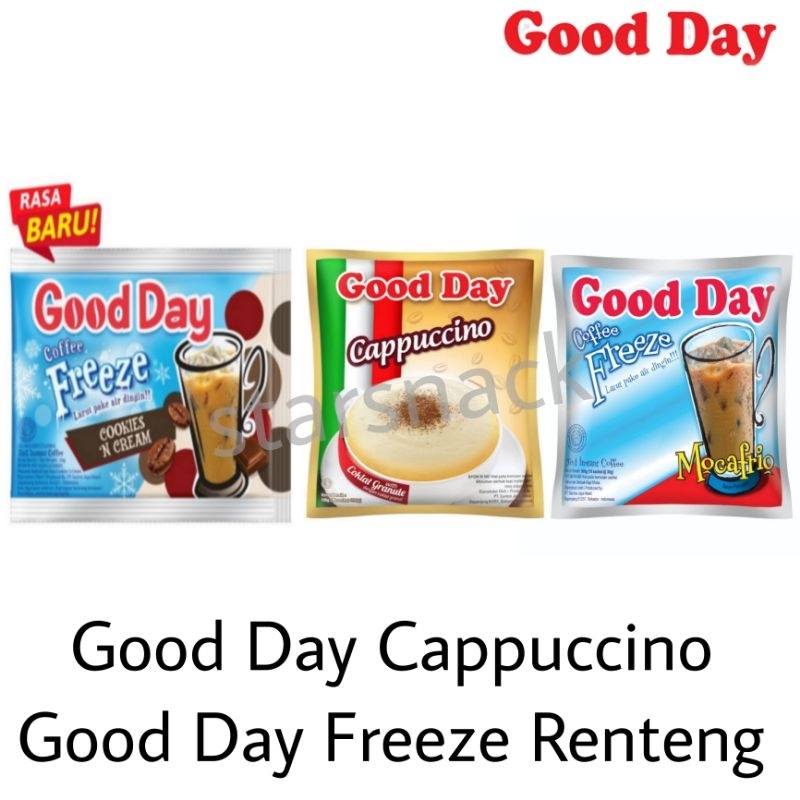 

Good day Freeze Mocafrio cookies cream cappuccino renteng