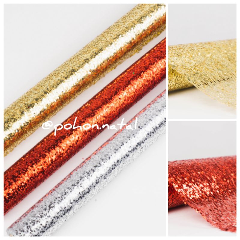 

Pita Natal Roll Jumbo 50cm 5.5m Rolled Ribbon Dekorasi Natal