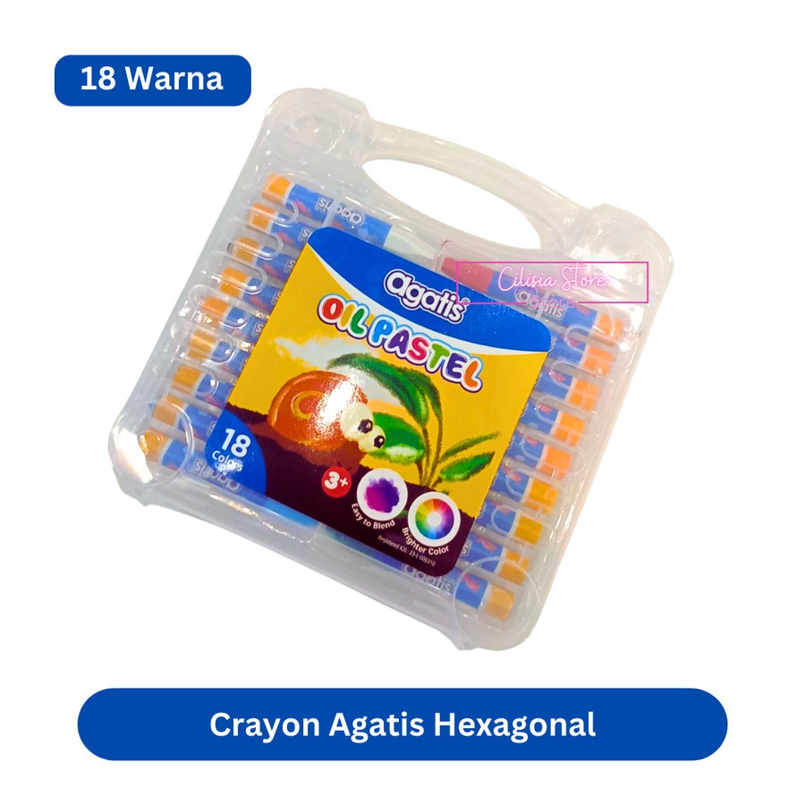 

Krayon Non Toxic Agatis Eco 18 24 Warna Hexagonal Crayon Oil Pastel