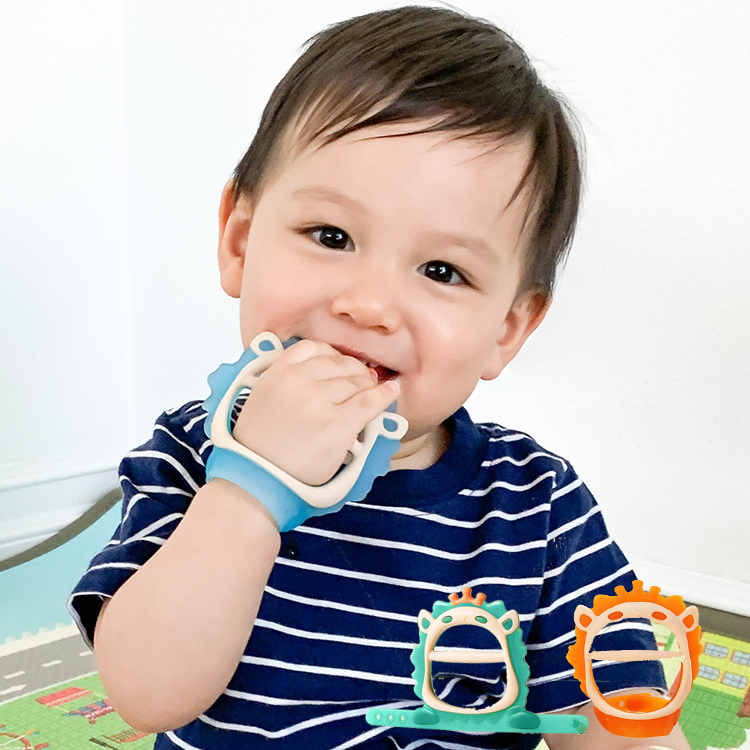 Gelang Bayi Teether Genggam Silikon Mainan Tumbuh Gigi Premium Genggam BPA Gratis Gel Tumbuh Gigi Te