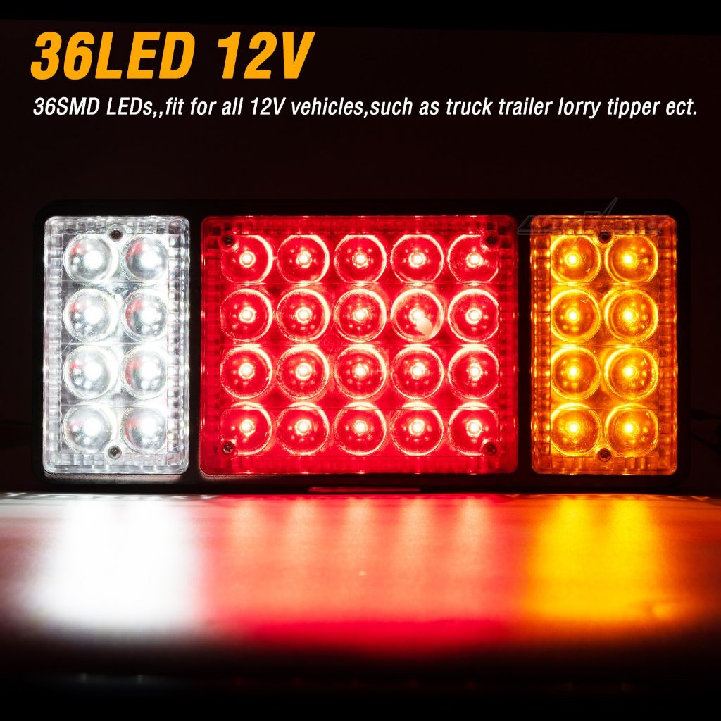 2 PCS Stop Lamp Truk 24 Volt 12 Volt LED Hemat Energi Lampu Belakang Truk Kecerahan Tinggi Universal
