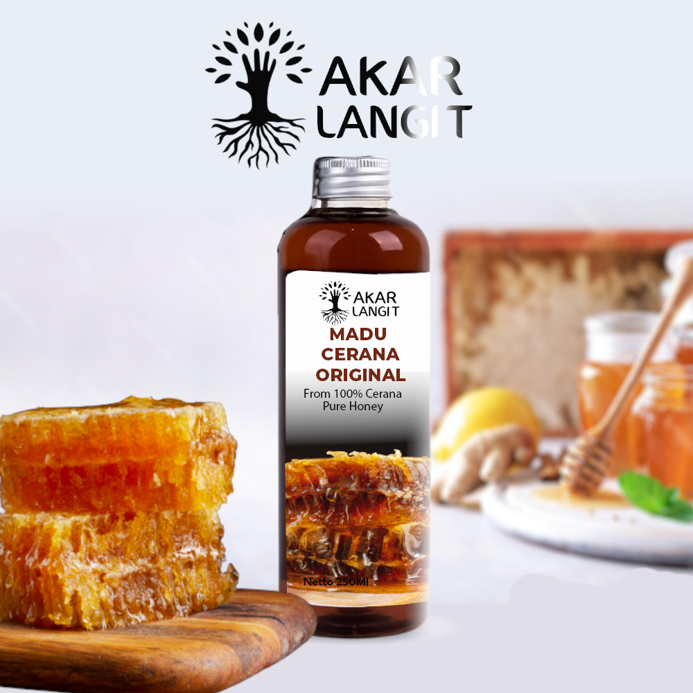 

250ML Madu Asli Sarang Madu Asli Murni Cerana / Milefera Original Akarlangit