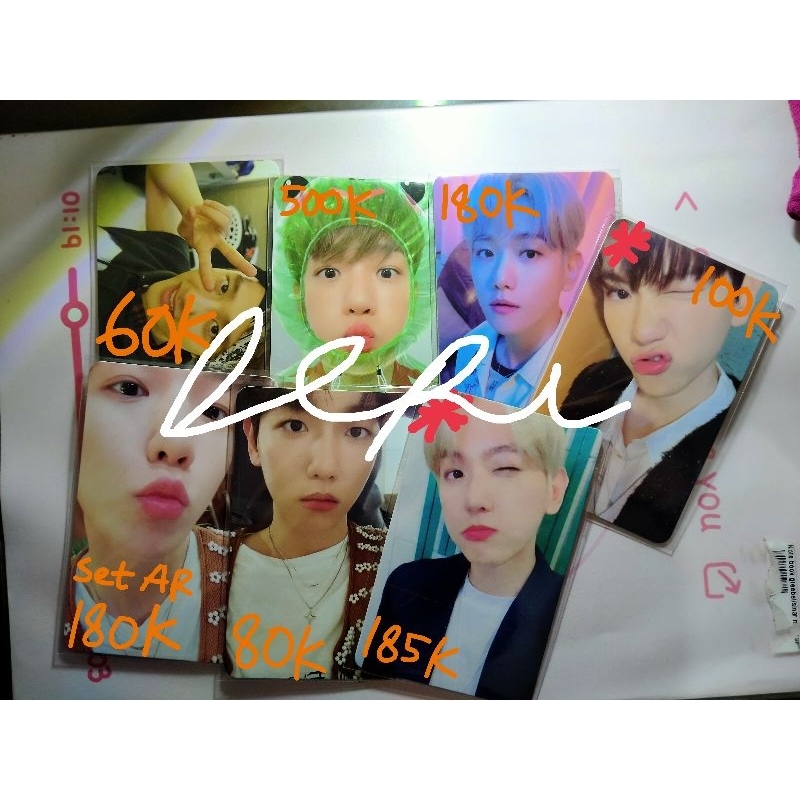 [read desc] photocard pc baekhyun fortune scratch card clock EXO official