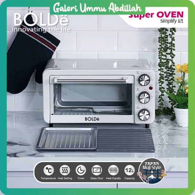 BOLDE Oven Simplify Bolde Superoven 12 Liter Oven Listrik Mini BOLDE - ORIGINAL GARANSI RESMI
