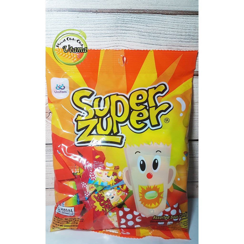 

Permen Super Zuper - Candy rasa rasa - Permen Asem Manis isi 40