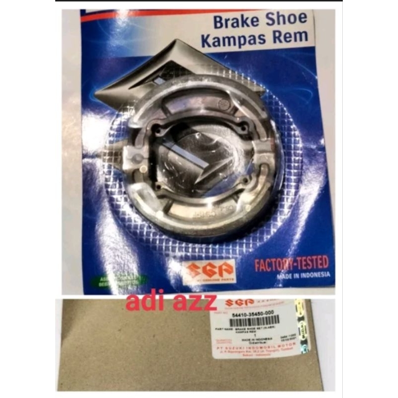 kampas rem tromol belakang ts 125 ts125 smash shogun rc100 crystal tornado original sgp 54410-35450