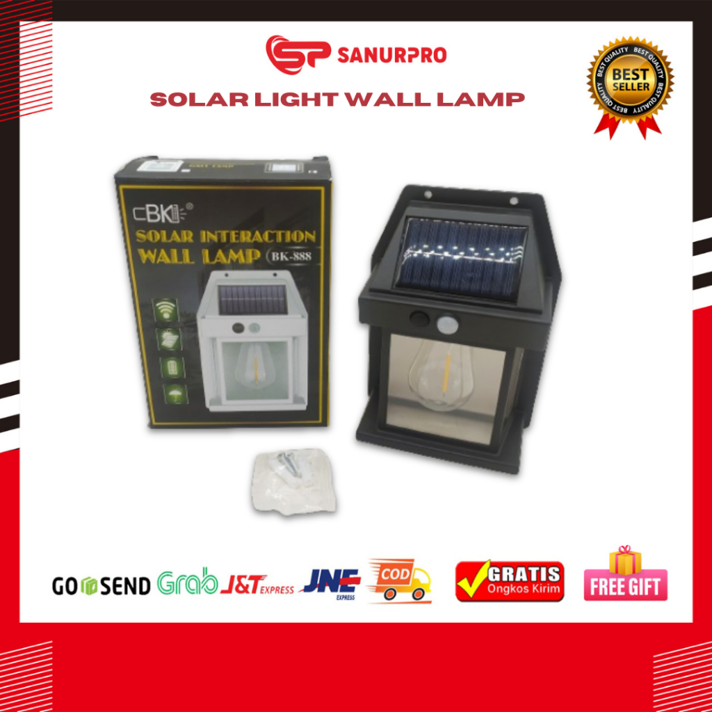 SOLAR LIGHT WALL LAMP BK-888