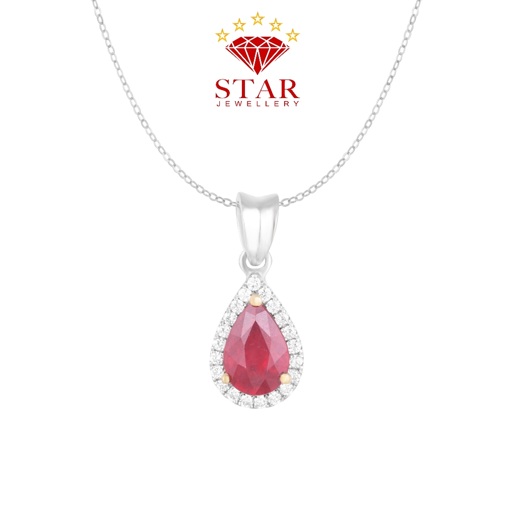 Liontin Berlian Batu Ruby LPPD1277074 - Star Jewellery