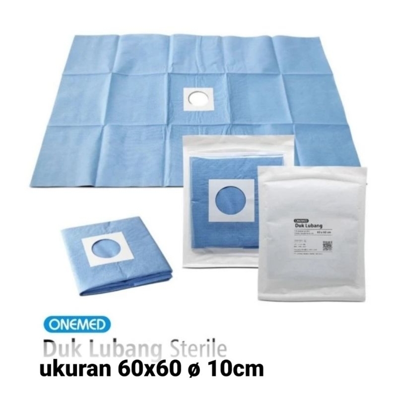 duk lobang steril 60x60 onemed doek bolong disposible
