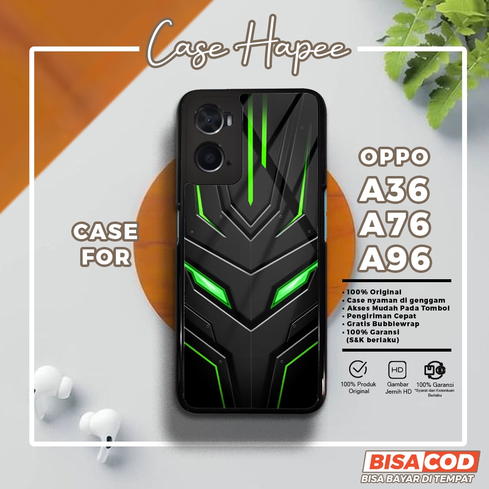 Case Oppo A36 A76 A96 Casing Oppo A36 A76 A96 [GLXY] Casehapee Case Glossy Case Aesthetic Custom Cas